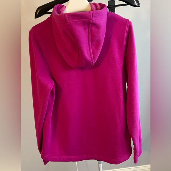 Athleta pull over hoodie previously loved size small color fushia - Picture 3 of 8
